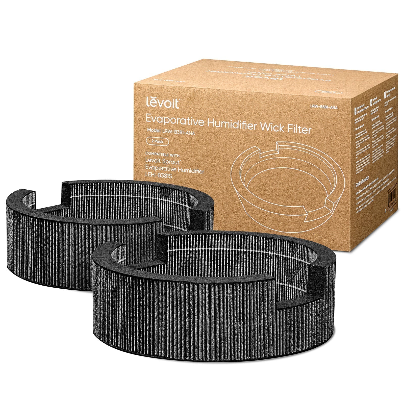 LEVOIT 2-Pack Wick Filters for Sprout Evaporative Humidifier