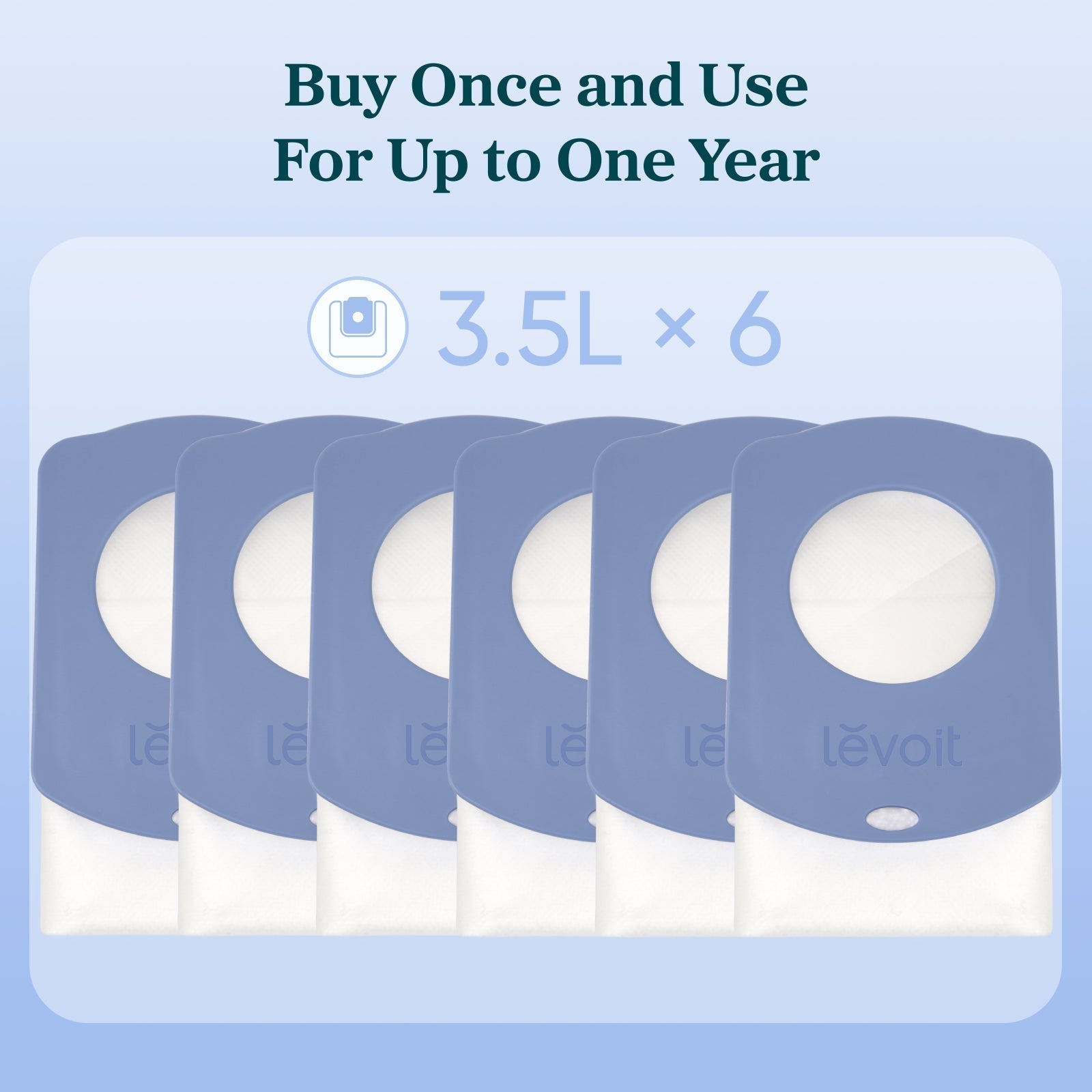 Levoit Vacuum Dust Bag Replacements (Set of 6)